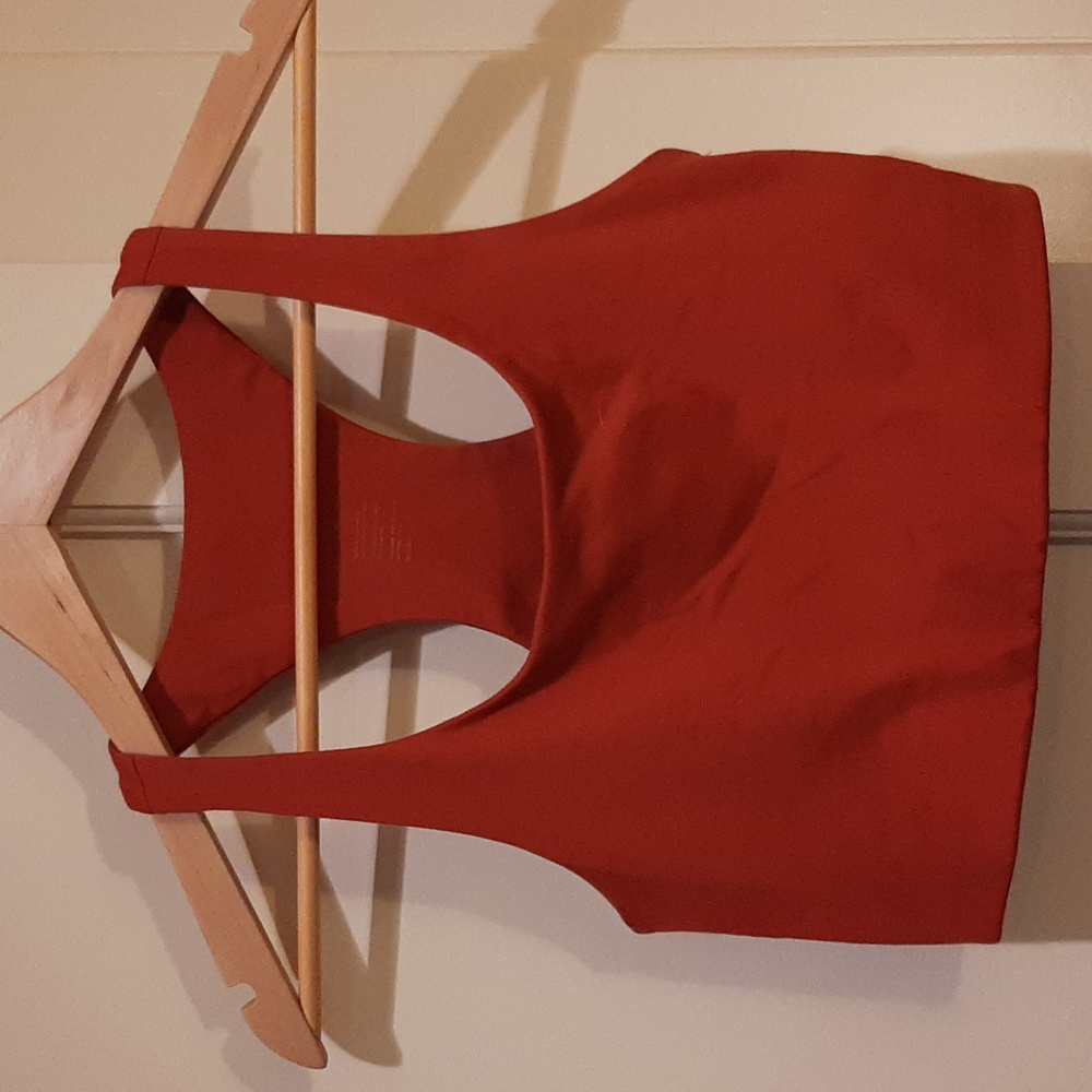 Girlfriend Collective rust Paloma sports bra
